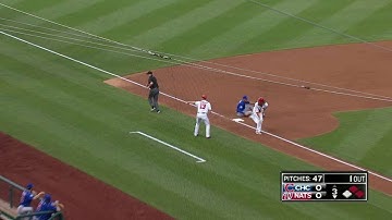 CHC@WSH: Werth hustles to force an error and score