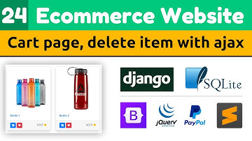 Cart page & delete item from cart with Jquery Ajax | Django eCommerce Website | Django Tutorials