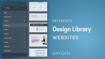 Oxygen Design Library - One-Click Website Import