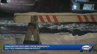Manchester declares snow emergency multiple overnight parking bans in effect