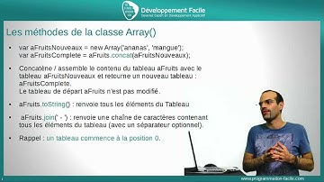 Comment utiliser la classe Array en JavaScript, php,... ?