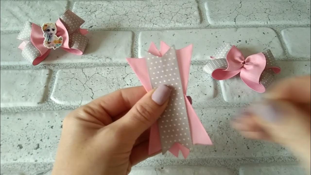 Резинки из репсовой ленты 2,5 см. Бантики холодное сердце ️ - YouTube
