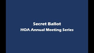 Secret Ballots
