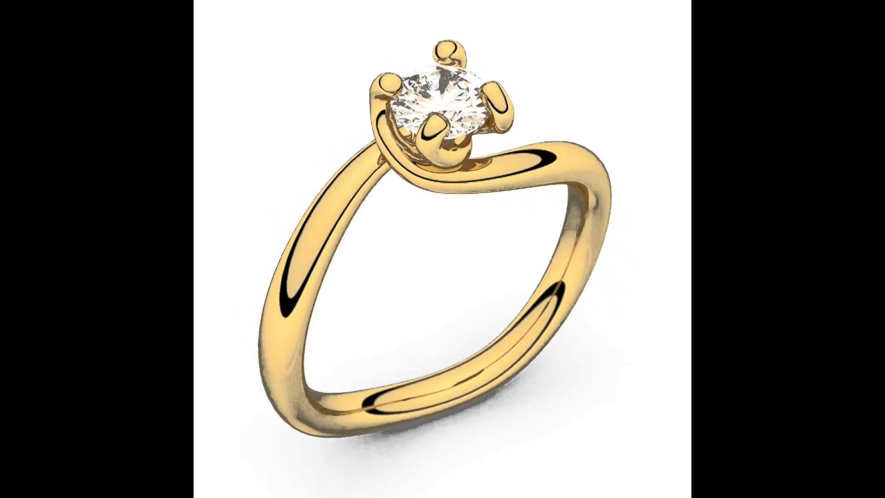 Bague de fiançailles or jaune diamant 0,30 ct BEAUX-ARTS - my ring