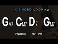 GM7-CM7-D7-GM7 | 4 CHORD LOOP | 7TH | Key G | 100 BPM