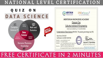 Fundamentals of Data Science Quiz | Data Science MCQs | Data Science Interview Questions With Answer