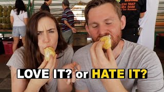 Trying DURIAN for the first time in Malaysia