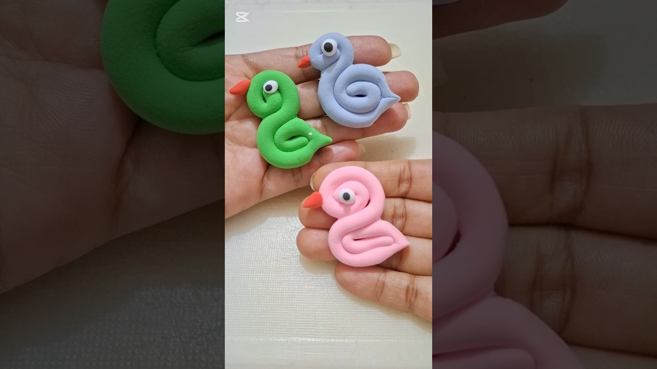 DIY idea💞 How to make easily duck🦆 with super clay# trend 