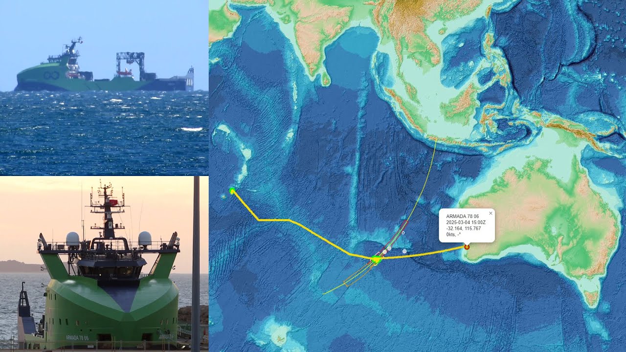 2025-03-04: The Search For MH370 - Ocean Infinity Armada 78 06 Arrives in Western Australia - YouTube