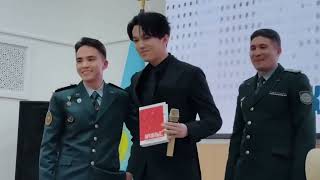 Dimash meeting Kazakhstan cadets