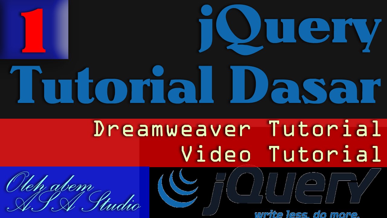 1, Instalasi jQuery Offline dan Testing, jQuery Video Tutorial Dasar ...