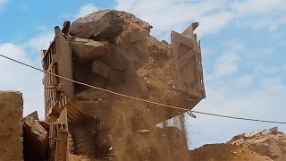 Satisfying Rock Crushing Process |Rock Crusher in Action| Grinding Rocks in a Jaw Crusher