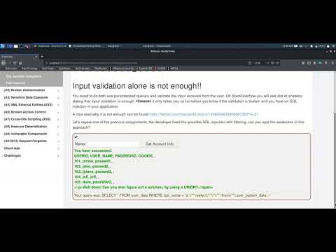 SQL Injection mitigation Input validation alone is not enough