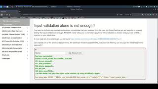 SQL Injection mitigation Input validation alone is not enough
