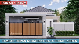 DESAIN RUMAH 10X15 METER 3 KAMAR YANG KEREN ABIS