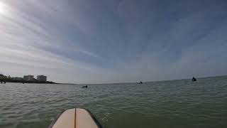 Raw Surf Swimming POV: Offshore 1ft Longboard @ Ponta