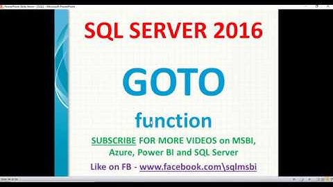 Goto in SQL Server | plsql goto examples