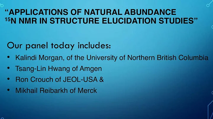 15N NMR for Structure Elucidation