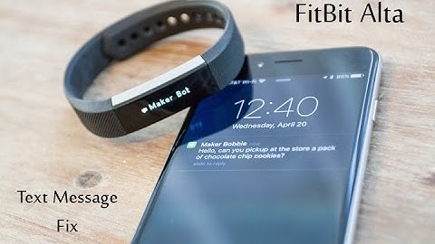 Fitbit Alta Text Message Display Issue