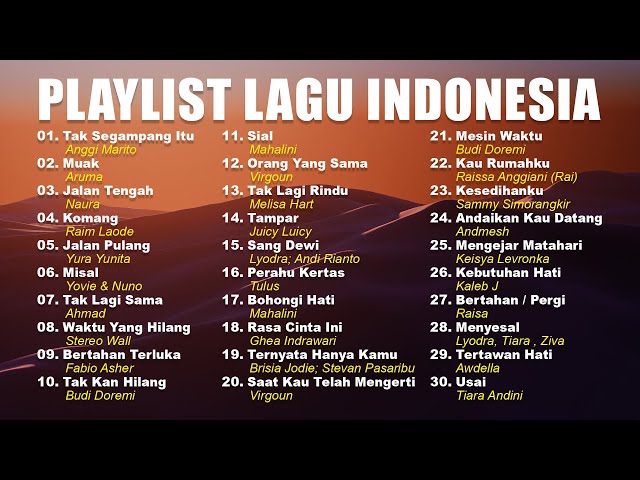 Top Playlist Lagu Indonesia Terbaik dan Terlaris - Lagu Pop Terbaru 2023 Tiktok Viral class=