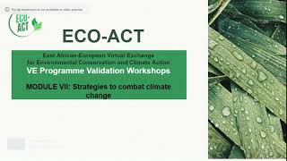 WP3 Eco Act Module 7 Unit 2 VE programme video lecture