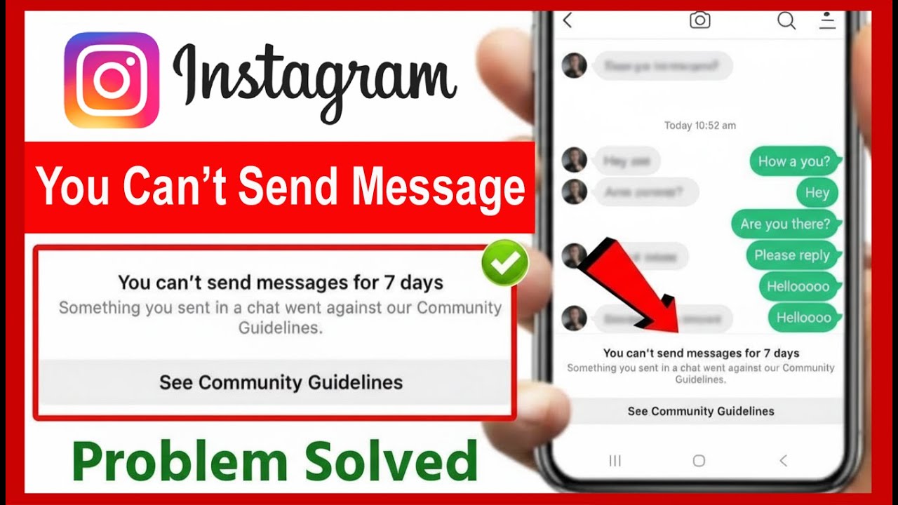 How to Fix Instagram You Can't Send Messages for 7 Days Problem | You Can't Send Messages for 7 Days