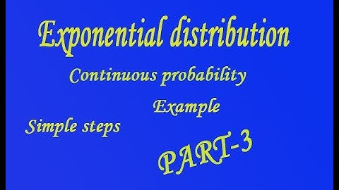 Probability of exponential distribution very good and simple example(PART-3)
