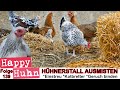 E139 Ausmisten, Stallhygiene, Einstreu und Kräuterheu im Hühnerstall - HAPPY HUHN, Kotanalyse Hühner