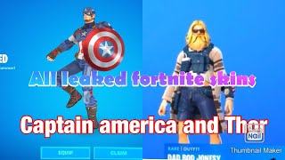 All leaked Fortnite skins (Captain America and Thor