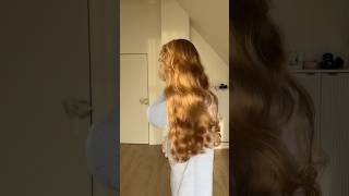 Overnight Heatless Curls 😍#longhair #hair #beautifulcurls #beauty #hairhack #hairstyle #top #grwm