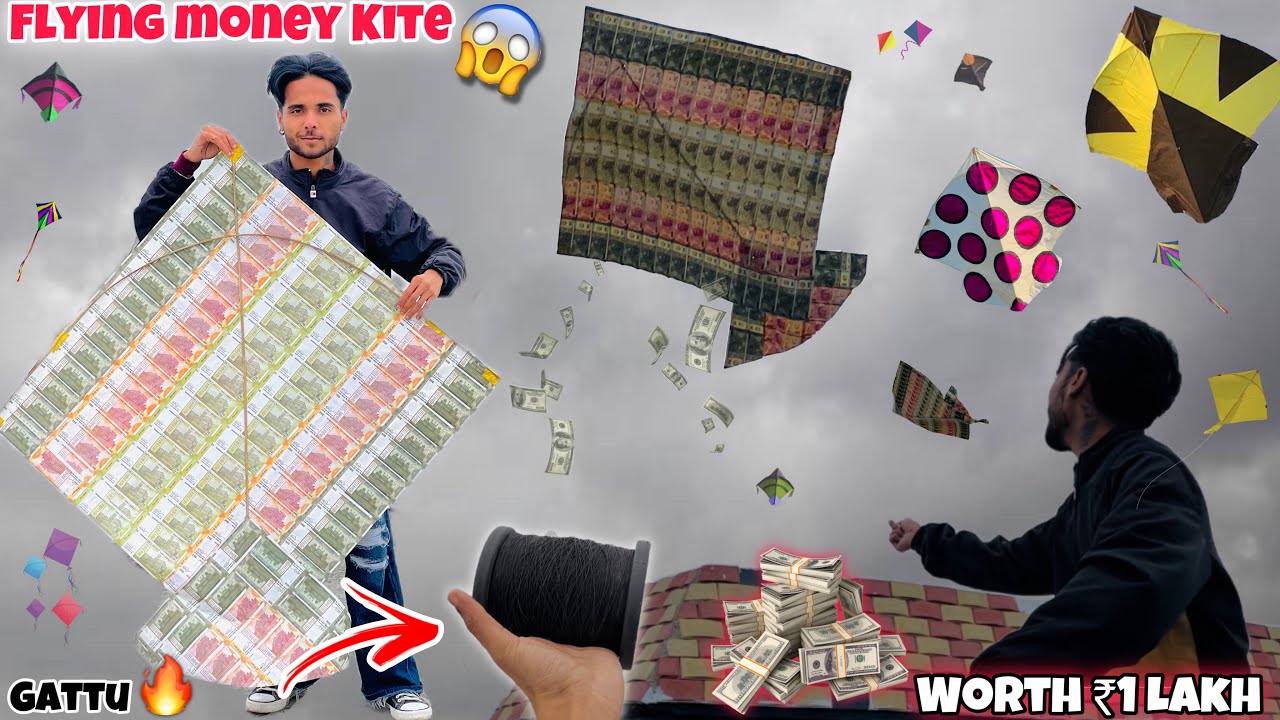 Expensive Kite Flying😍 Worth ₹1 Lakh🔥 Real Money?💰 Flying Money