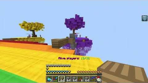 Skywars Bedrock Duos flying hacker (cubecraft)