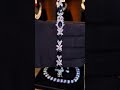 Omnia Muna Blue Bridal Full Set in High Quality Simulated Diamonds