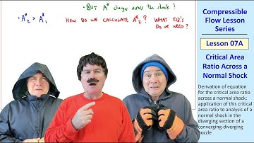 Compressible Flow Lesson 07A: Critical Area Ratio Across a Normal Shock