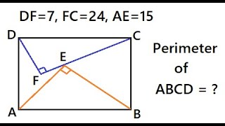 Hard problem on Perimeter of a rectangle, NO SIDE GIVEN, How to find lengths PRMO RMP NMTC Olympiad