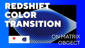 Redshift color transition with matrix scatter and fields. Cinema 4D