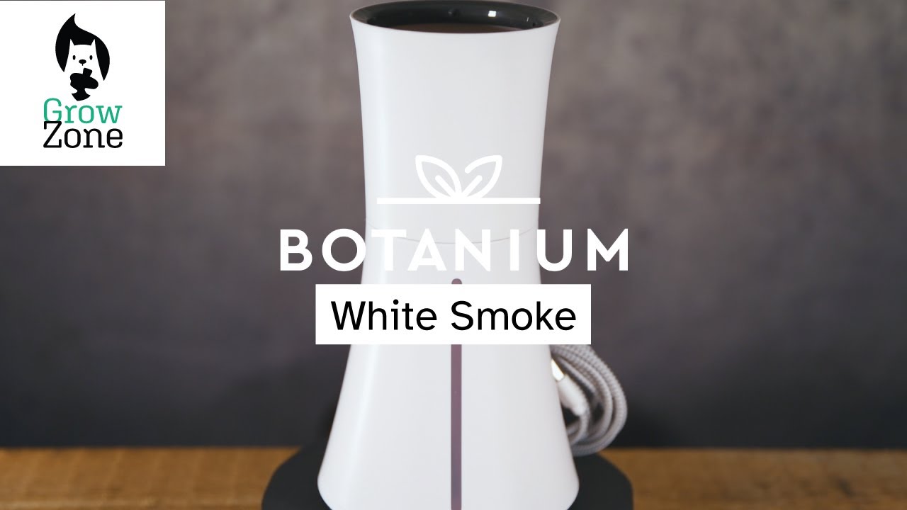 Botanium Self Watering Hydroponic Planter - White Smoke Overview and Spin