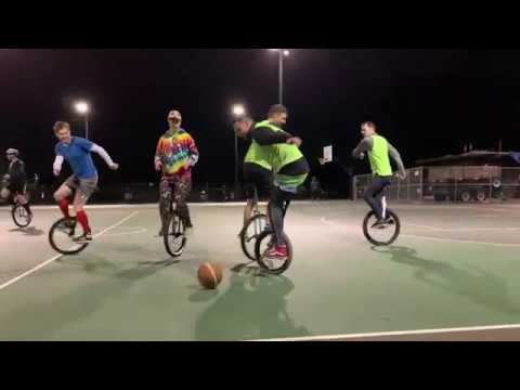 ⁣Unicycle Basketball!!!  This is SKILL!!!