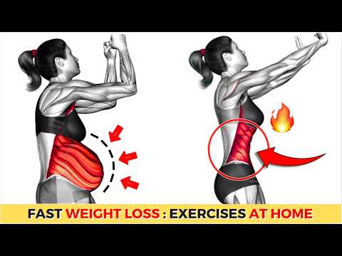 Video thumbnail: ➜ 30 Min Weight Loss Exercises at Home | FAST BELLY FAT LOSS Workout🔥 To Get Rid Of Stubborn Belly!