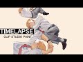 【モブサイコ100|霊幻新隆 ごろごろ】イラストメイキング|タイムラプス SPEEDPAINT【CLIP STUDIO PAINT】