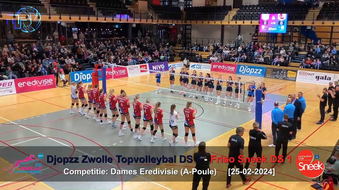 Volleybal Dames Eredivisie: Djopzz Zwolle Topvolleybal D1 - Friso Sneek D1 [25-02-2024]