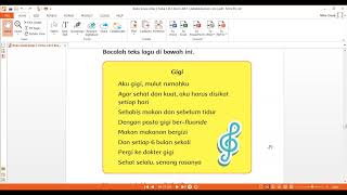 Kelas 1 Tema 1   Lagu Gigi