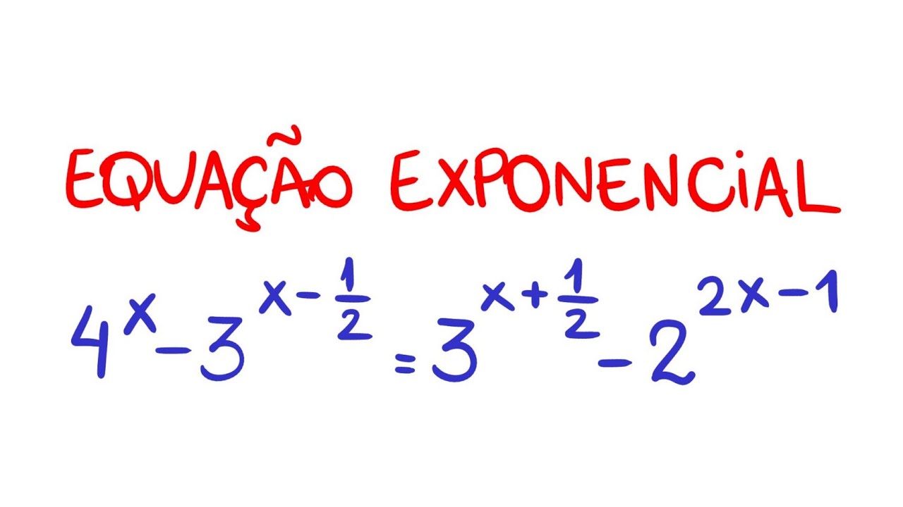 Equação Exponencial com Bases Diferentes! Álgebra Pura