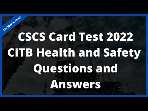 Video: Milline cscs test töölise jaoks?