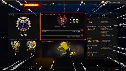 LEVEL 100 STATS AND COMBAT RECORD (CALL OF DUTY BLACK OPS 4)