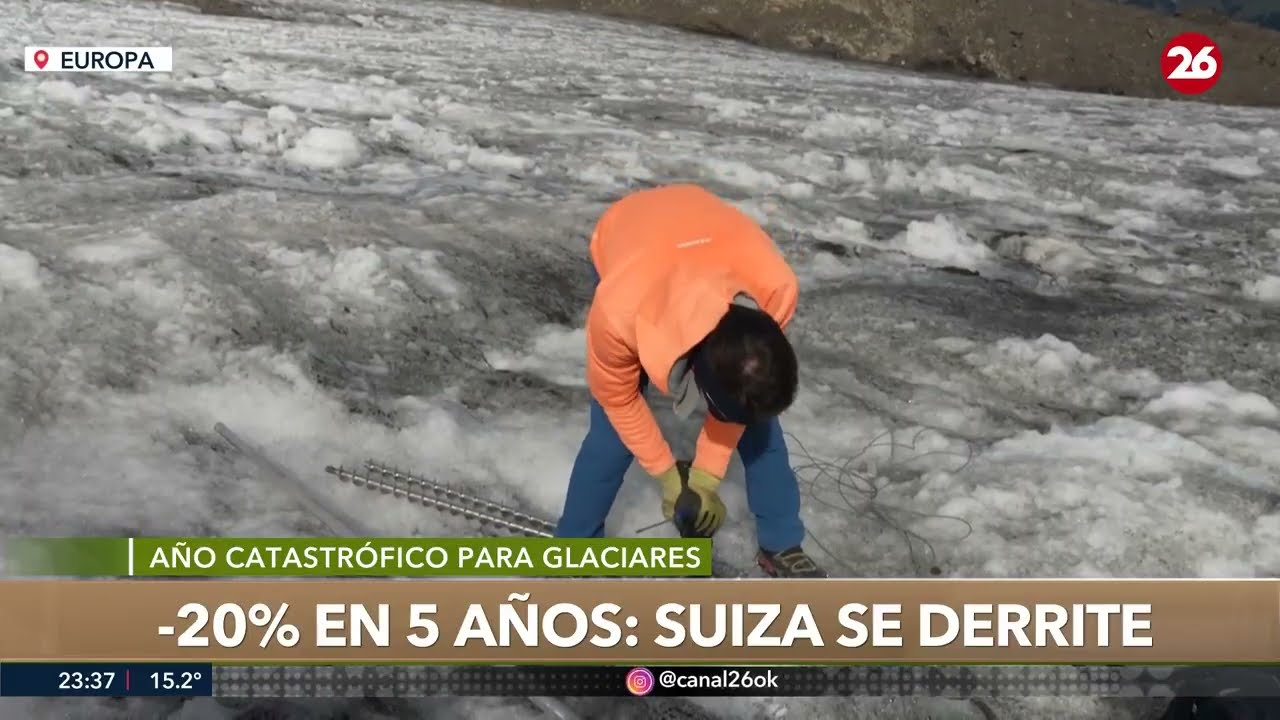 🚨 ALERTA EN LOS ALPES SUIZOS | Los glaciares perdieron el 20% de su hielo en cinco años