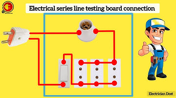 Electric Series line testing board connection animation video