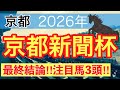 【京都新聞杯2026】蓮の競馬予想(最終結論)〜かしわ記念は注目馬2頭中2頭でワンツー決着