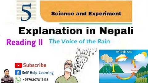 Class 10 || Unit 5 || The Voice of the Rain || Explanation in Nepali
