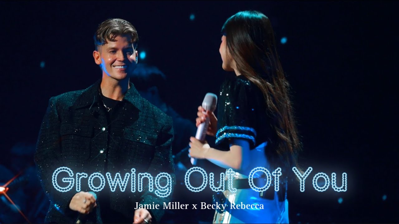 Becky Armstrong and Jamie Miller singing Growing Out of You, 2024